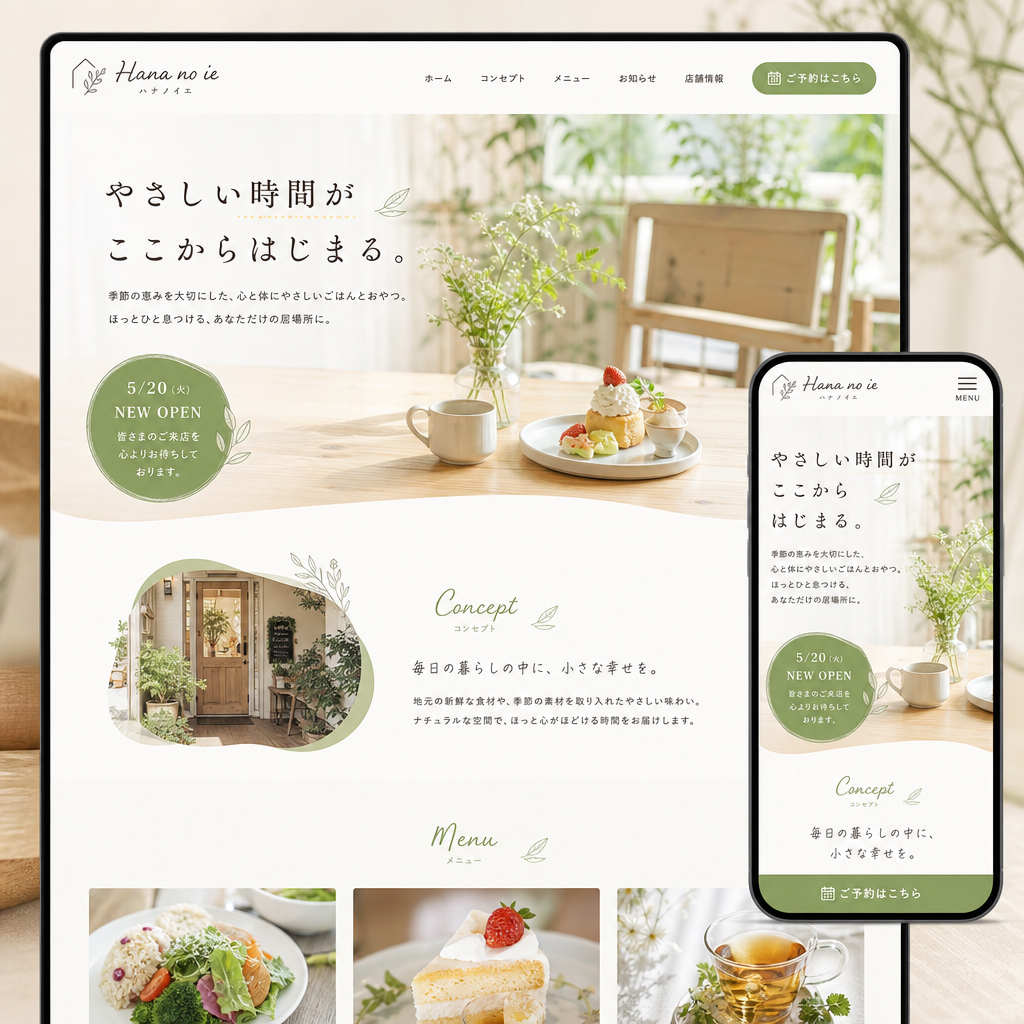 店舗サイトの制作例