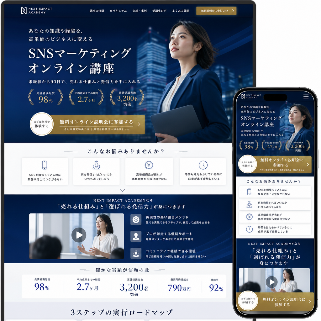スクール・習い事・IT・Webサービスの制作例