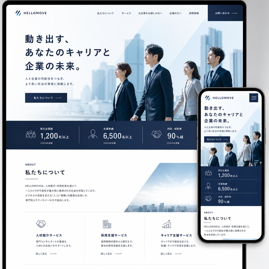 人材・求人・コーポレートサイトの制作例