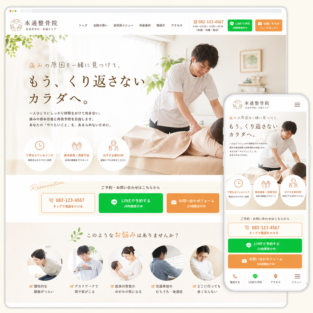 医療・クリニック・店舗サイトの制作例