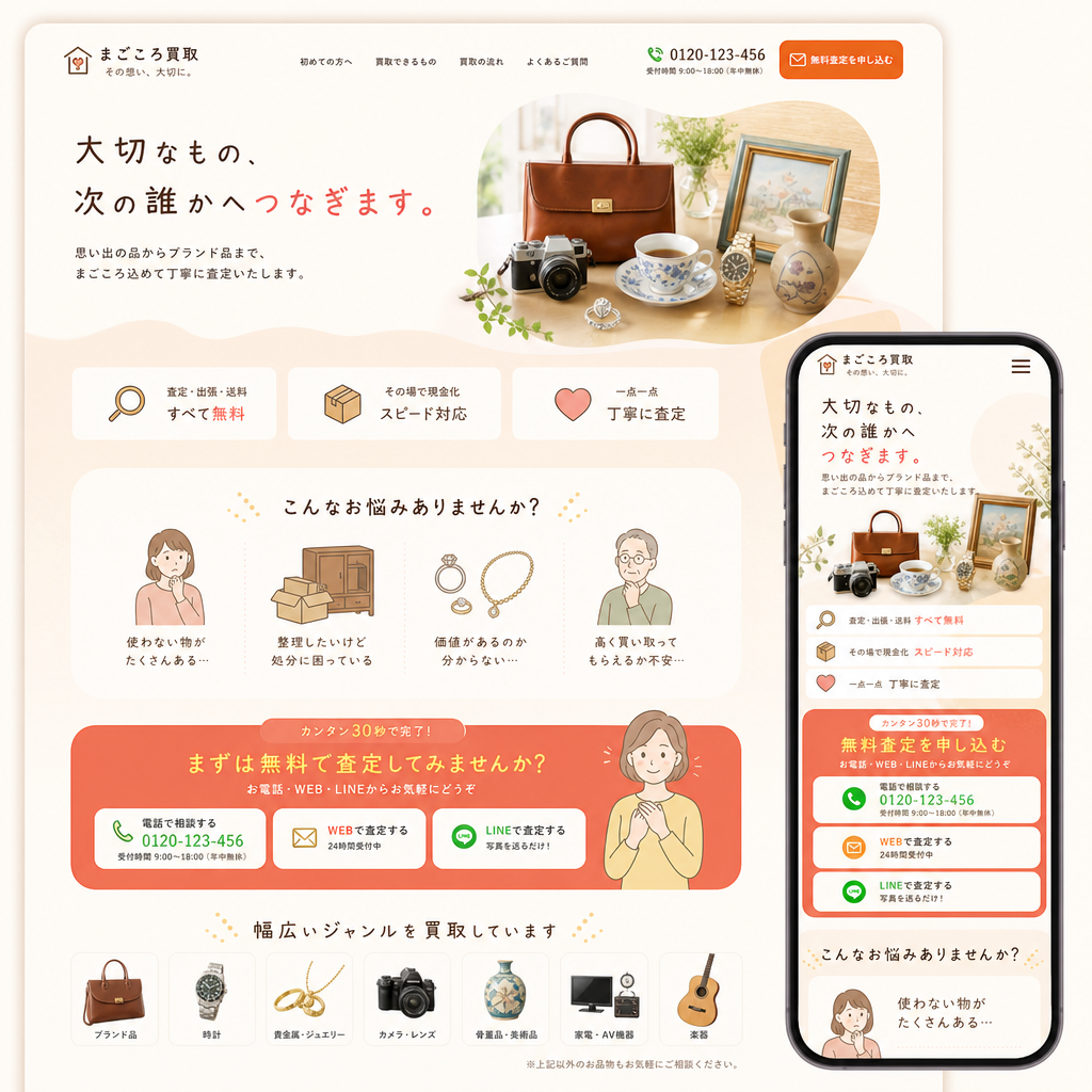 買取・リサイクル・LPの制作例