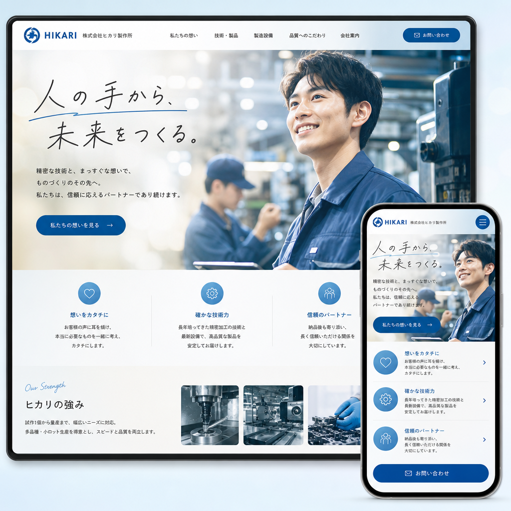 製造・メーカー・ブランドサイトの制作例