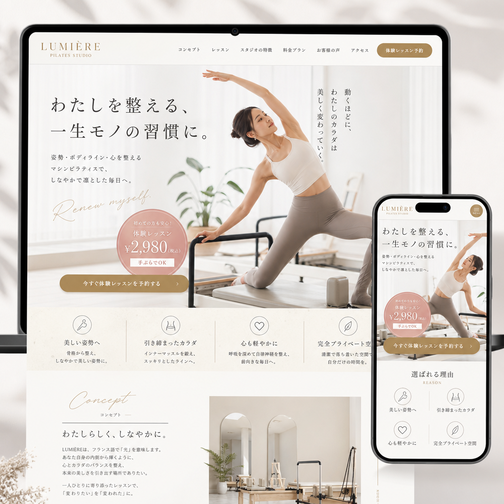 スポーツ・フィットネス・LPの制作例
