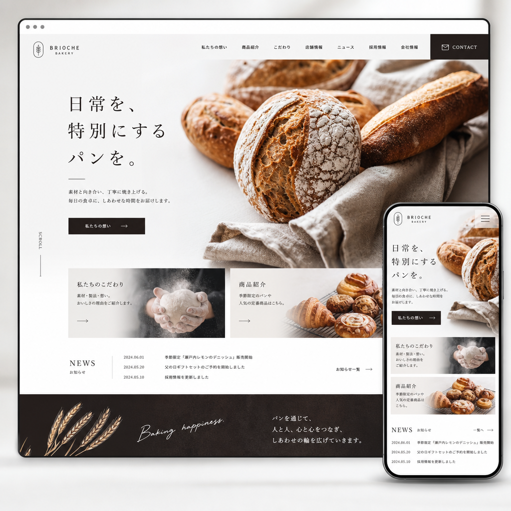食品・農業・製造・メーカーの制作例