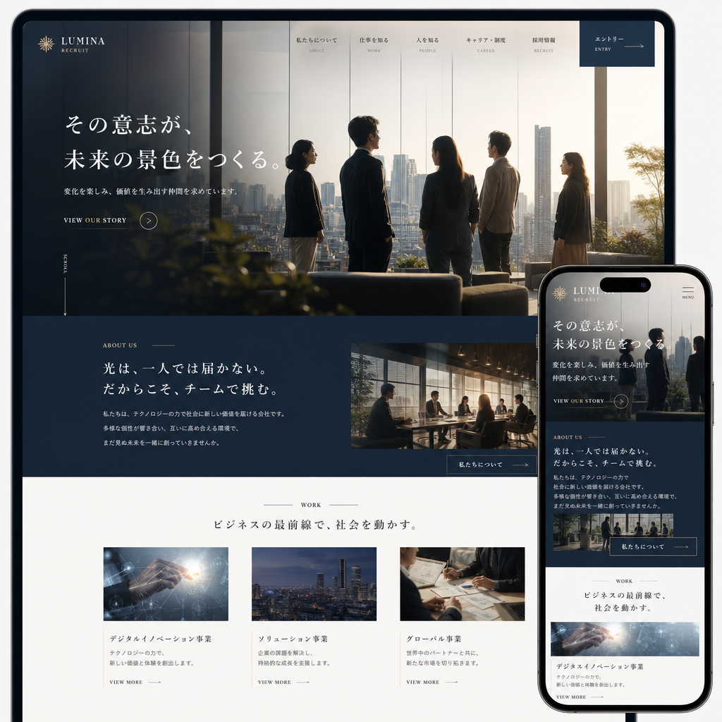 人材・求人・採用サイトの制作例