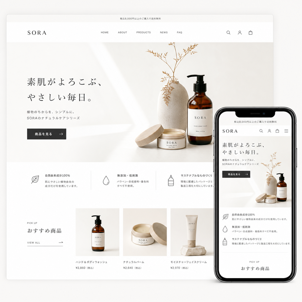 小売・EC・ECサイトの制作例