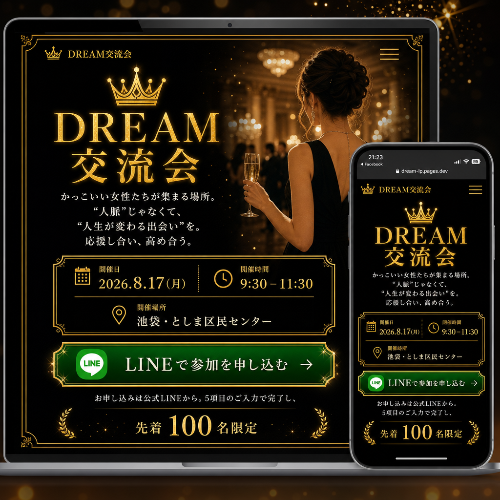 美容・サロン・エンタメ・イベントの制作例