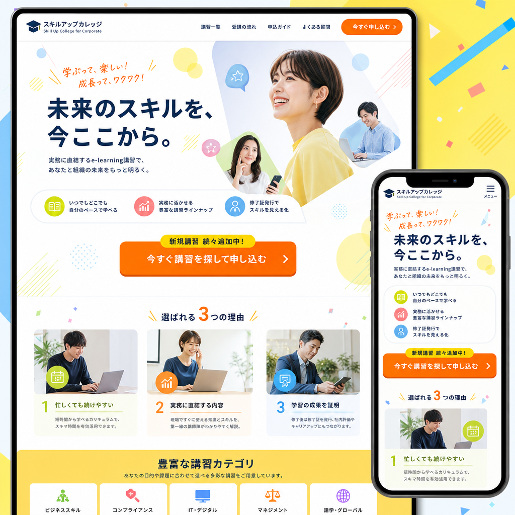 スクール・習い事・ECサイトの制作例