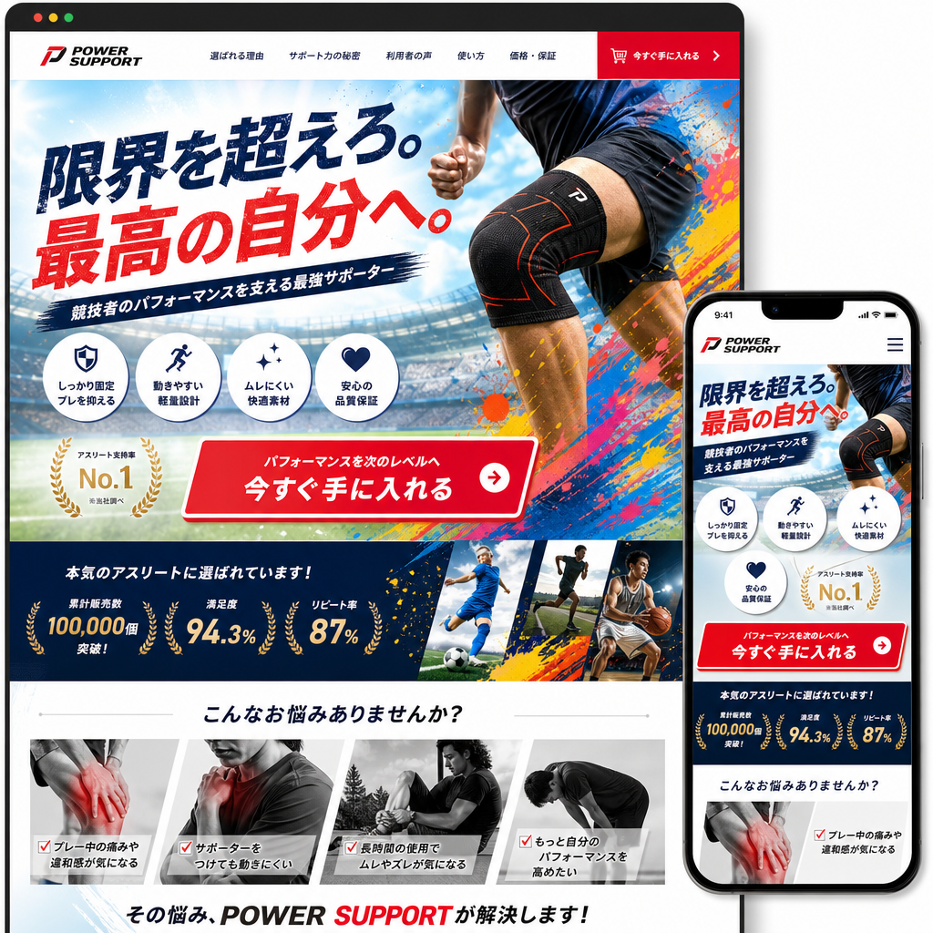 スポーツ・フィットネス・LPの制作例