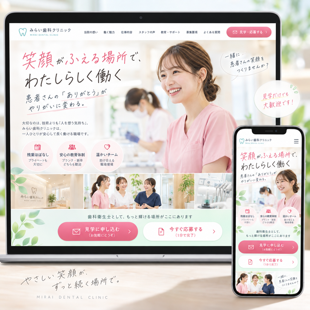 歯科・人材・求人の制作例