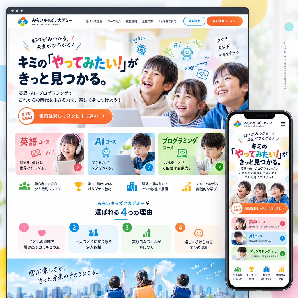 スクール・習い事・LPの制作例