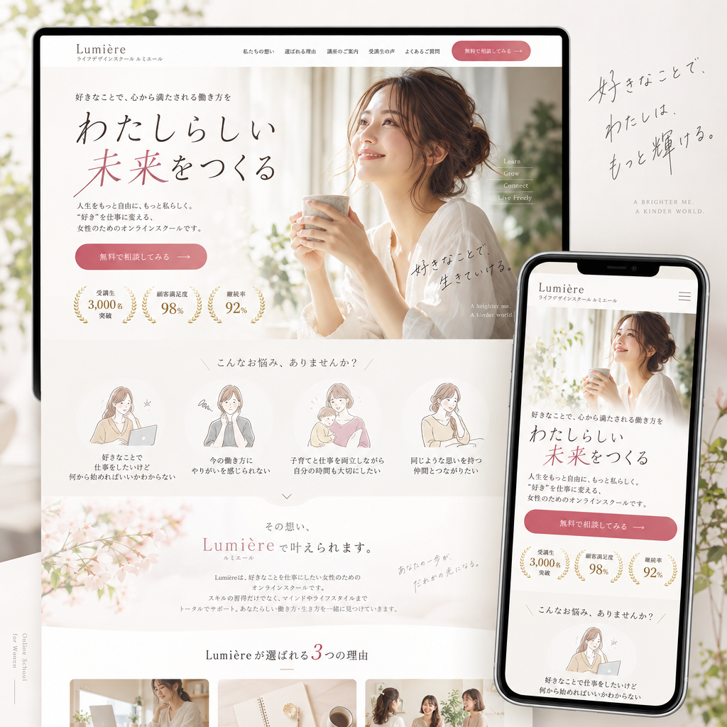 スクール・習い事・士業・コンサルの制作例