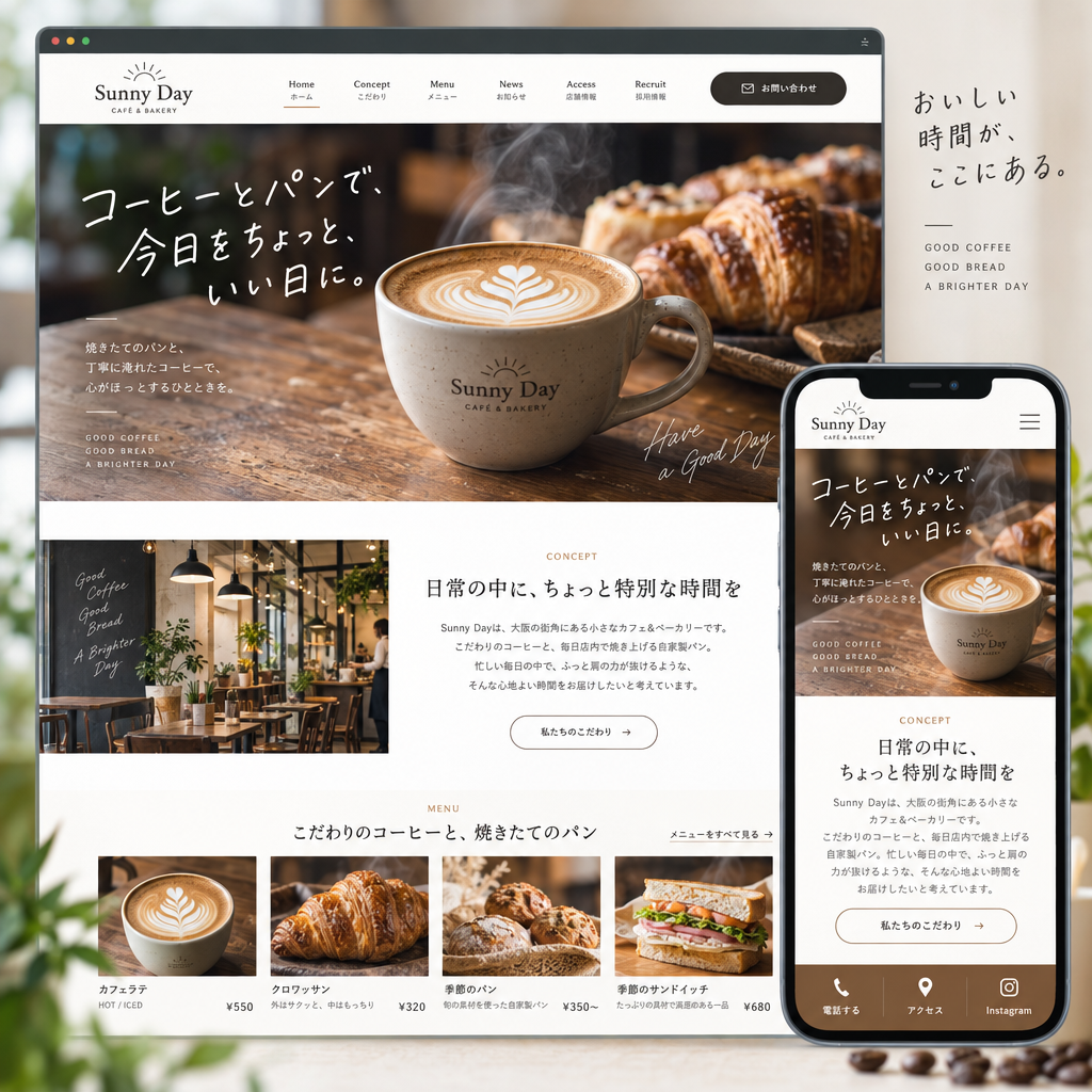 飲食・店舗サイトの制作例
