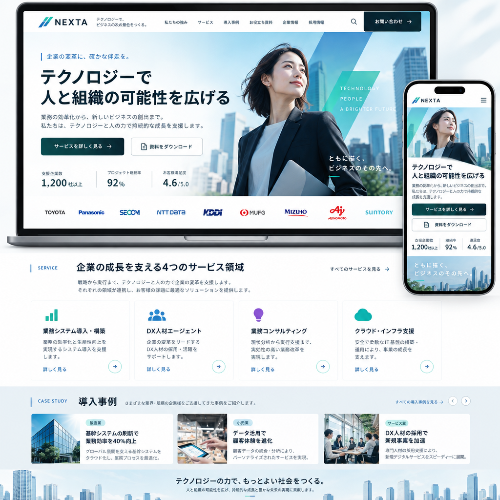 IT・Webサービス・人材・求人の制作例