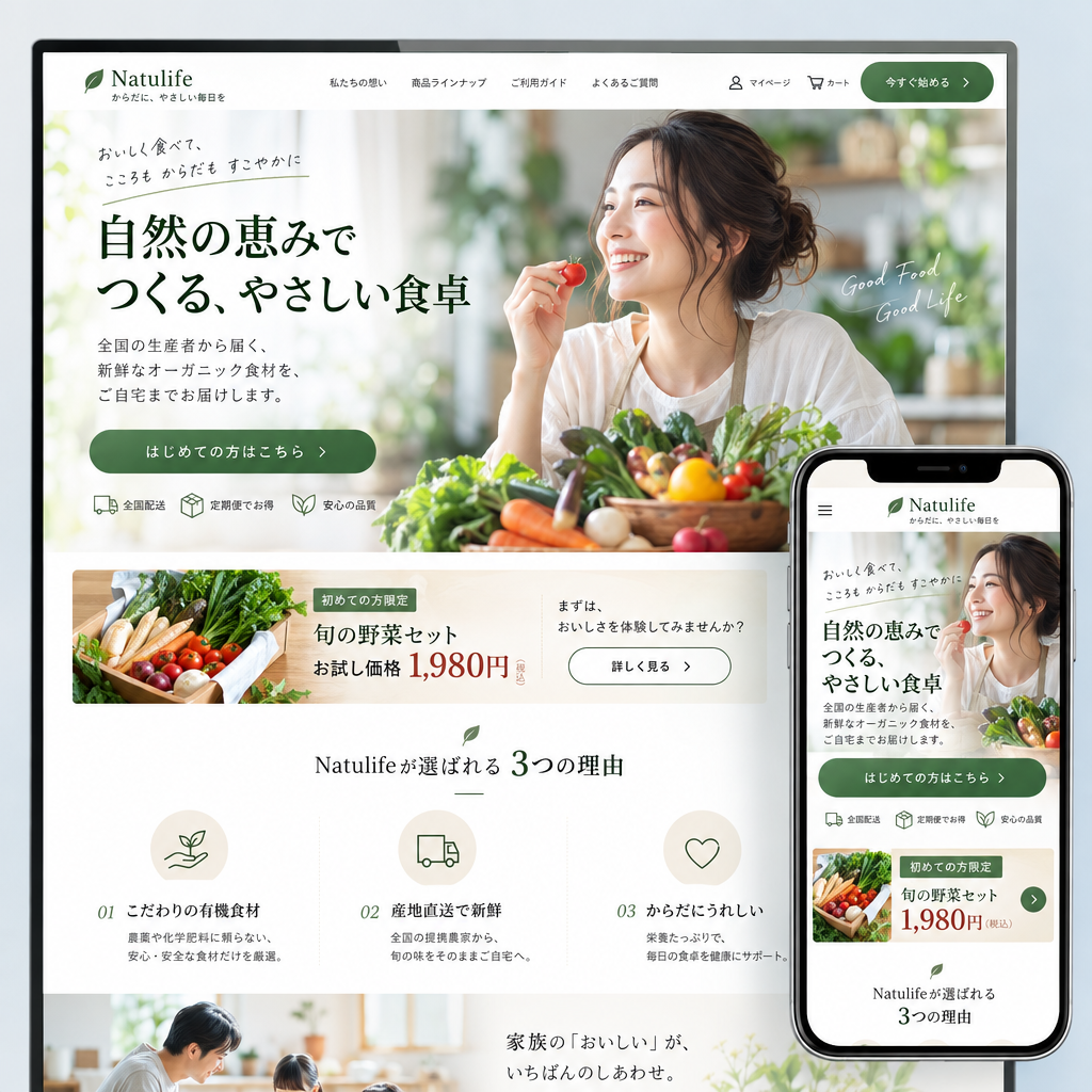 LP・サービスサイトの制作例