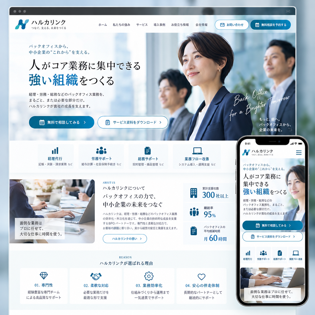士業・コンサル・コーポレートサイトの制作例