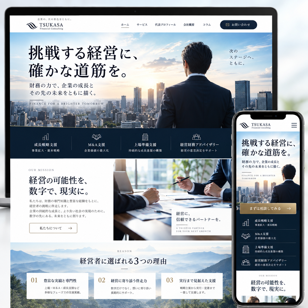 士業・コンサル・コーポレートサイトの制作例