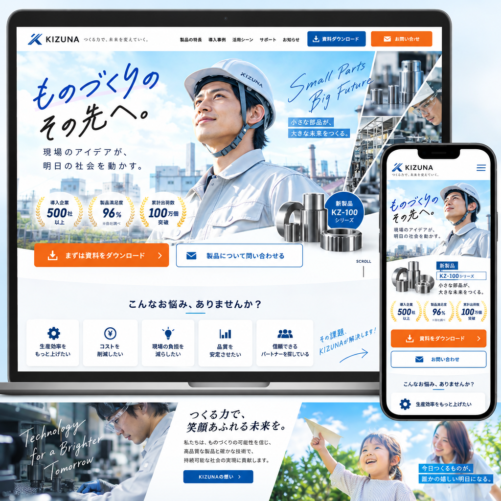 製造・メーカー・LPの制作例