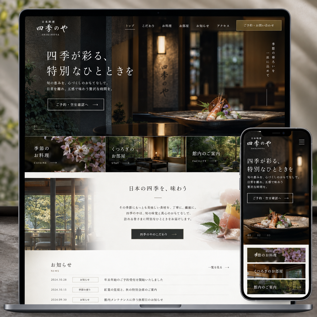 コーポレートサイト・店舗サイトの制作例