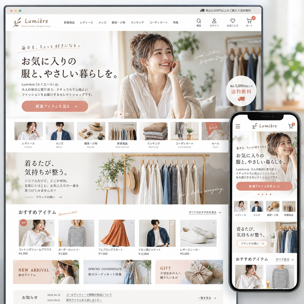 小売・EC・ECサイトの制作例