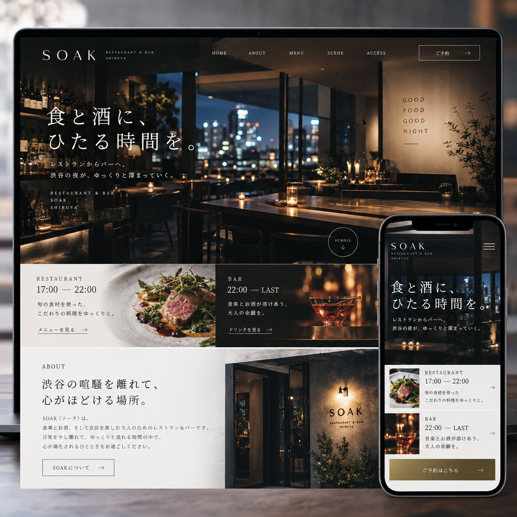 飲食・店舗サイトの制作例