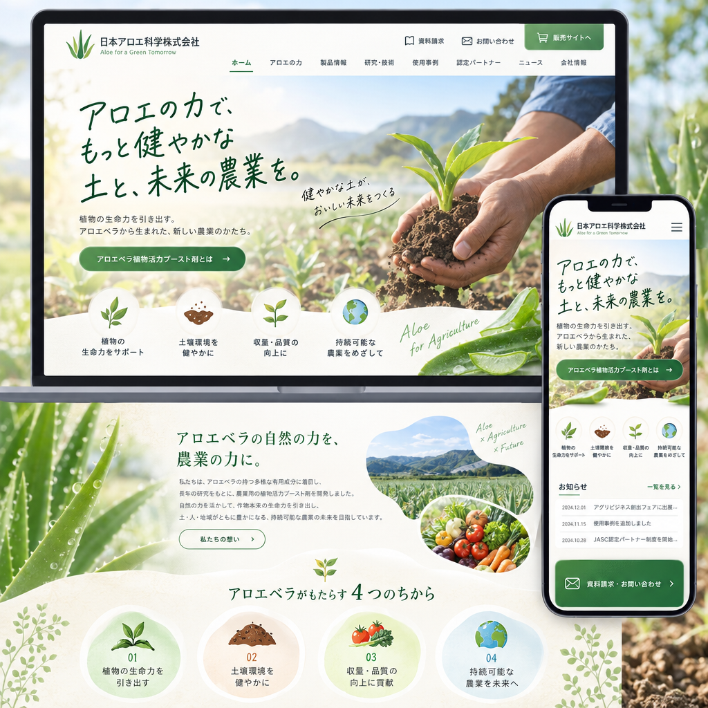 食品・農業・製造・メーカーの制作例
