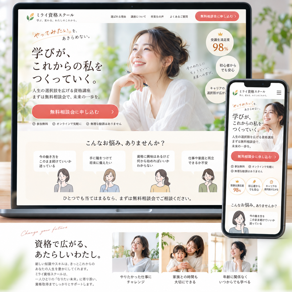 スクール・習い事・LPの制作例