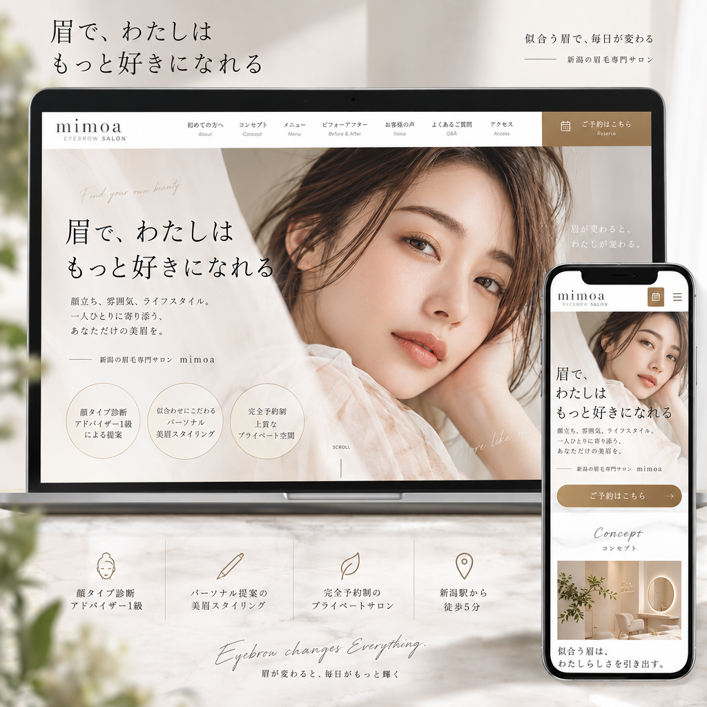 美容・サロン・店舗サイトの制作例
