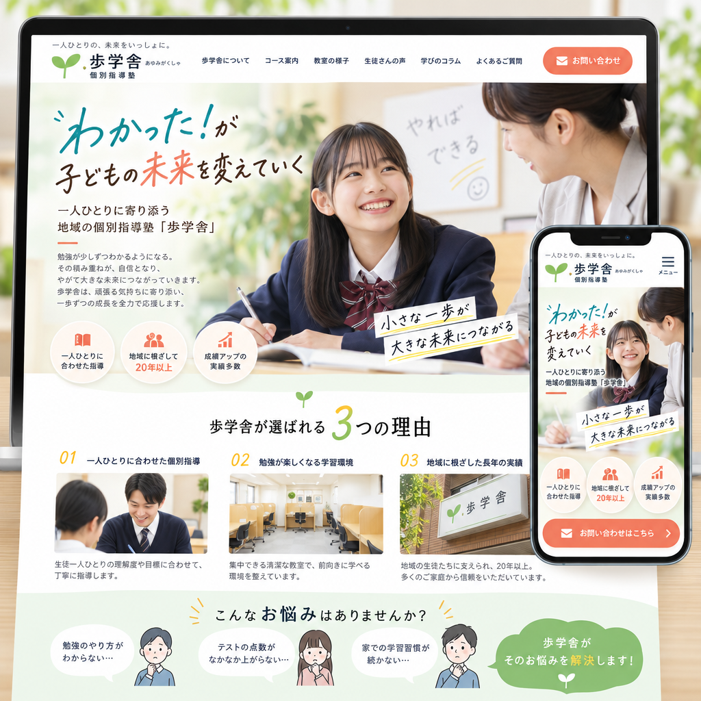 スクール・習い事・スクール・講座の募集の制作例