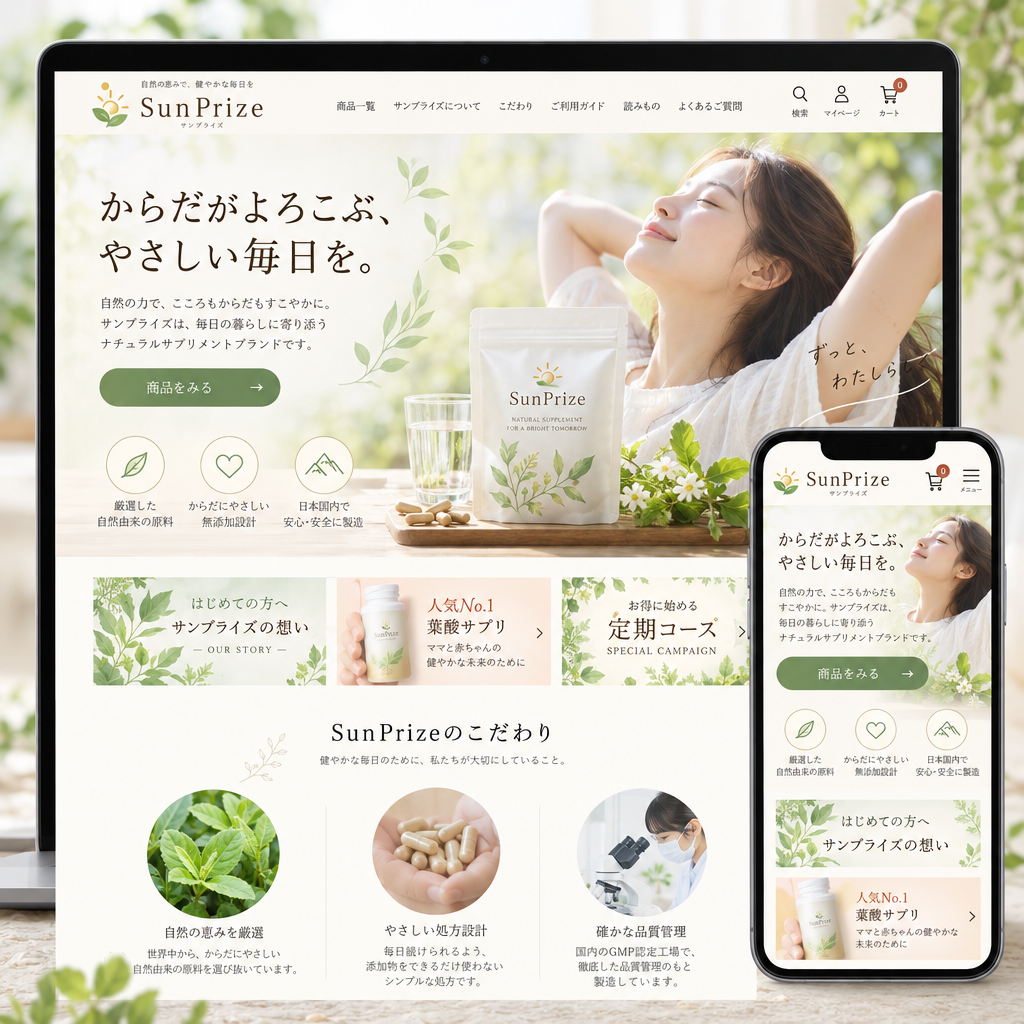 コーポレートサイトの制作例