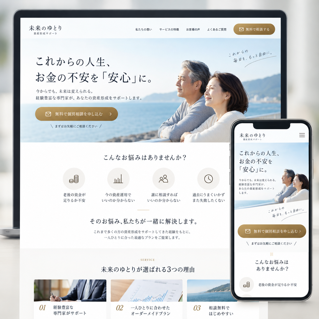 金融・保険・LPの制作例
