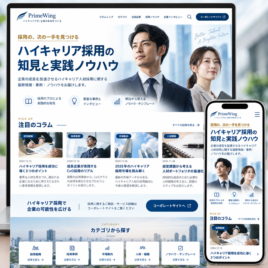 人材・求人・メディア・ブログの制作例