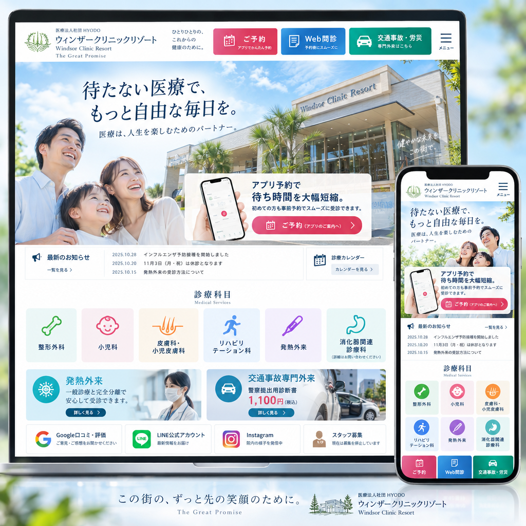 医療・クリニック・コーポレートサイトの制作例