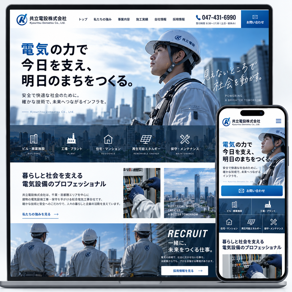 建設・リフォーム・コーポレートサイトの制作例