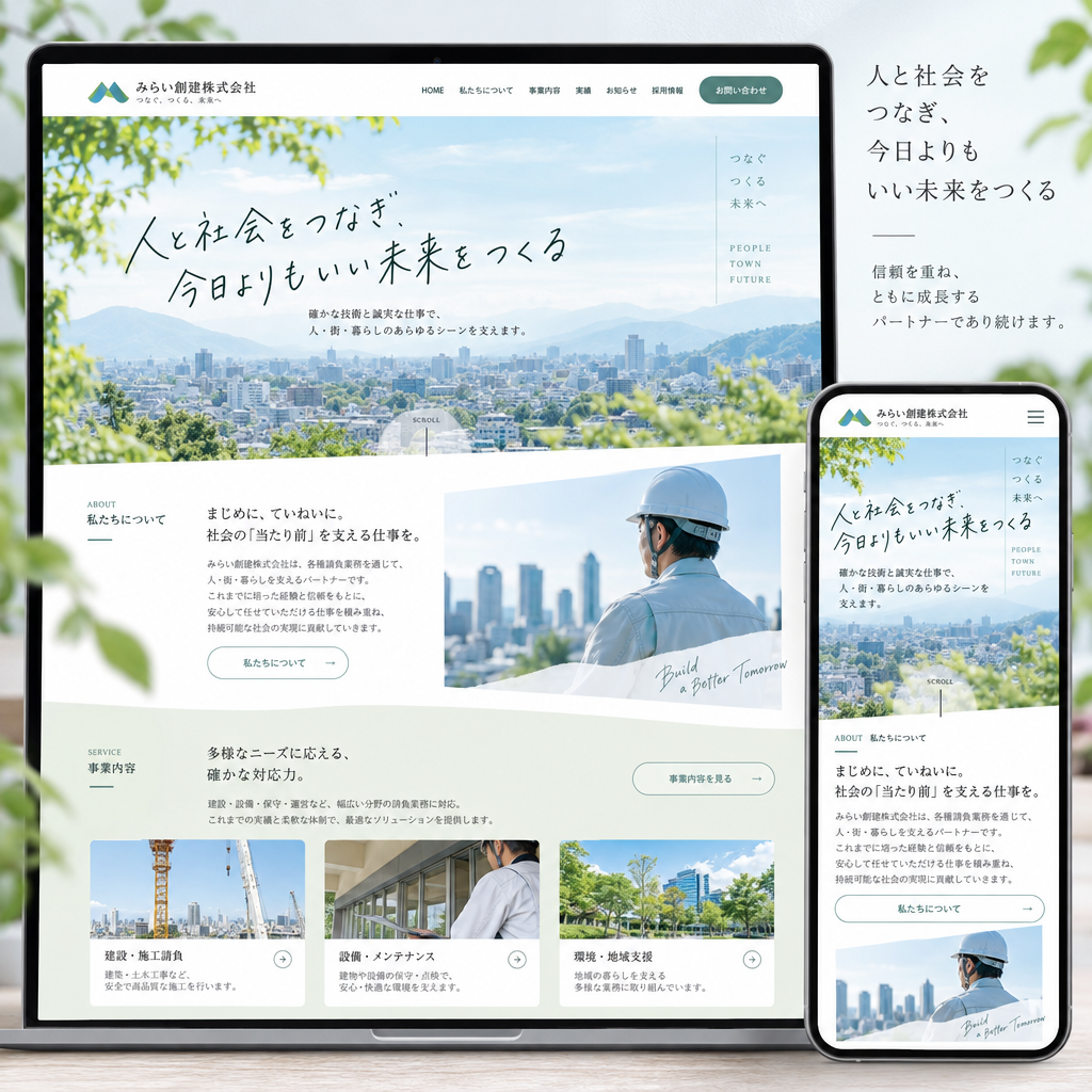 コーポレートサイトの制作例